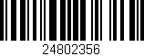 Código de barras (EAN, GTIN, SKU, ISBN): '24802356'