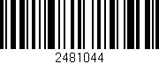 Código de barras (EAN, GTIN, SKU, ISBN): '2481044'