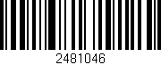 Código de barras (EAN, GTIN, SKU, ISBN): '2481046'