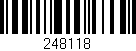Código de barras (EAN, GTIN, SKU, ISBN): '248118'
