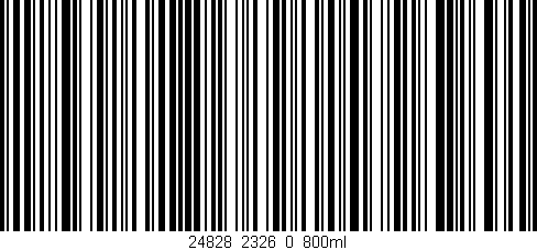 Código de barras (EAN, GTIN, SKU, ISBN): '24828_2326_0_800ml'