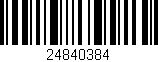 Código de barras (EAN, GTIN, SKU, ISBN): '24840384'