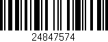 Código de barras (EAN, GTIN, SKU, ISBN): '24847574'