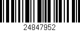 Código de barras (EAN, GTIN, SKU, ISBN): '24847952'