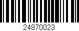 Código de barras (EAN, GTIN, SKU, ISBN): '24870023'