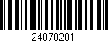 Código de barras (EAN, GTIN, SKU, ISBN): '24870281'