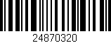 Código de barras (EAN, GTIN, SKU, ISBN): '24870320'
