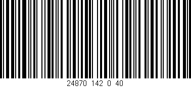 Código de barras (EAN, GTIN, SKU, ISBN): '24870_142_0_40'