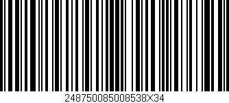 Código de barras (EAN, GTIN, SKU, ISBN): '248750085008538X34'