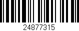 Código de barras (EAN, GTIN, SKU, ISBN): '24877315'