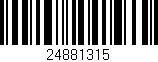 Código de barras (EAN, GTIN, SKU, ISBN): '24881315'