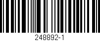 Código de barras (EAN, GTIN, SKU, ISBN): '248892-1'
