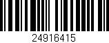Código de barras (EAN, GTIN, SKU, ISBN): '24916415'
