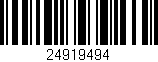 Código de barras (EAN, GTIN, SKU, ISBN): '24919494'