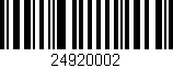 Código de barras (EAN, GTIN, SKU, ISBN): '24920002'
