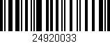 Código de barras (EAN, GTIN, SKU, ISBN): '24920033'