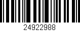 Código de barras (EAN, GTIN, SKU, ISBN): '24922988'