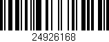 Código de barras (EAN, GTIN, SKU, ISBN): '24926168'