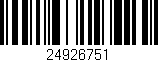 Código de barras (EAN, GTIN, SKU, ISBN): '24926751'