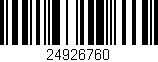 Código de barras (EAN, GTIN, SKU, ISBN): '24926760'