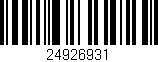 Código de barras (EAN, GTIN, SKU, ISBN): '24926931'