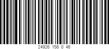 Código de barras (EAN, GTIN, SKU, ISBN): '24926_156_0_46'