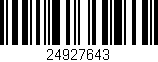 Código de barras (EAN, GTIN, SKU, ISBN): '24927643'