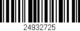 Código de barras (EAN, GTIN, SKU, ISBN): '24932725'