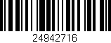 Código de barras (EAN, GTIN, SKU, ISBN): '24942716'