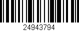 Código de barras (EAN, GTIN, SKU, ISBN): '24943794'