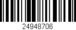 Código de barras (EAN, GTIN, SKU, ISBN): '24948706'