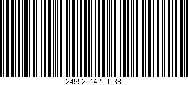 Código de barras (EAN, GTIN, SKU, ISBN): '24952_142_0_38'