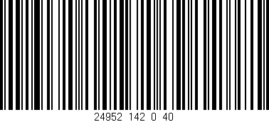 Código de barras (EAN, GTIN, SKU, ISBN): '24952_142_0_40'