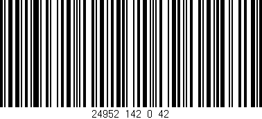 Código de barras (EAN, GTIN, SKU, ISBN): '24952_142_0_42'