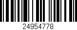 Código de barras (EAN, GTIN, SKU, ISBN): '24954778'
