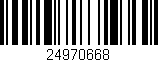 Código de barras (EAN, GTIN, SKU, ISBN): '24970668'