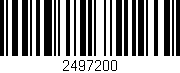 Código de barras (EAN, GTIN, SKU, ISBN): '2497200'