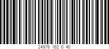 Código de barras (EAN, GTIN, SKU, ISBN): '24979_182_0_40'