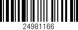 Código de barras (EAN, GTIN, SKU, ISBN): '24981166'