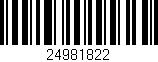 Código de barras (EAN, GTIN, SKU, ISBN): '24981822'