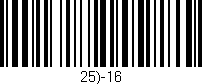 Código de barras (EAN, GTIN, SKU, ISBN): '25)-16'