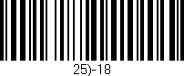 Código de barras (EAN, GTIN, SKU, ISBN): '25)-18'
