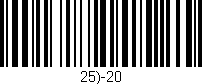 Código de barras (EAN, GTIN, SKU, ISBN): '25)-20'