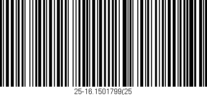 Código de barras (EAN, GTIN, SKU, ISBN): '25-16.1501799(25'