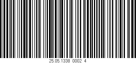 Código de barras (EAN, GTIN, SKU, ISBN): '25.05.1338_0002_4'