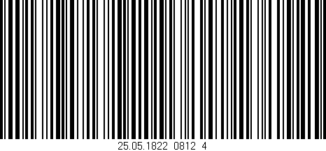 Código de barras (EAN, GTIN, SKU, ISBN): '25.05.1822_0812_4'