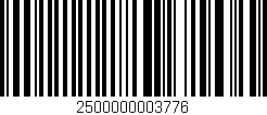 Código de barras (EAN, GTIN, SKU, ISBN): '2500000003776'