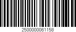 Código de barras (EAN, GTIN, SKU, ISBN): '2500000061158'
