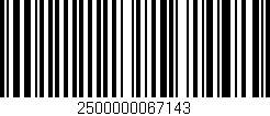 Código de barras (EAN, GTIN, SKU, ISBN): '2500000067143'