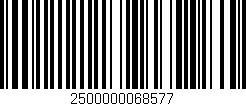Código de barras (EAN, GTIN, SKU, ISBN): '2500000068577'